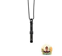 ALLGAYER Breathing Necklace for Anxiety,Meditation accessories,Breathing necklace, Portable Relaxation Devices for Stress Relief,Portable Stress Relief for Yoga,Anxiety,Focus (black, count, 1)