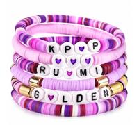 ALLGAYER for kpops demon hunter Bracelet Set,6 PCS Polymer Crystal Beads