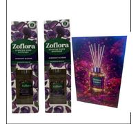 Allglazz Zaflora Midnight Blooms Reed Diffuser, 100ml, Set of 2, Lasts Up To 8 Weeks. Free bespoke greetings card for any occasion