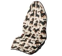 Allhaitong Car Seat Cover Protector Front Seats Cute Dachshund Print Waterproof Durable Front Sweat Towel Bucket Seat Covers for Universal Car Seat