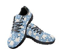 Allhaitong Mens Walking Shoes Fashion Sneakers Polar Bear Print Classic Casual Lightweight Breathable Footwear for Running Gym Athletic Tennis Shoes