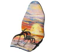 Allhaitong Waterproof Car Seat Cover & Protector,Coconut Tree Sunset Print,Sweat Carseat Protector Perfect for Car Truck SUV Seat,Surfing Yoga Gym Workout