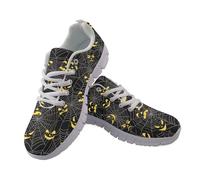 Allhaitong Womens Shoes Running Sneakers Spider Web Funny Face Print Comfortable Lightweight Athletic Sneakers for Jogging Gym Tennis Non-Slip Shoes
