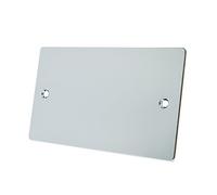 Alliance Electrical FPC2GBP 2 Gang Flat Double Electrical Blanking Plate - Polished Chrome