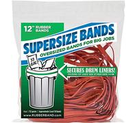 Alliance Rubber 08994 Supersize Bands, 12" Red Large Heavy Duty Latex Rubber Bands (4 Ounce resealable Bag Contains Approx. 18 Bands)