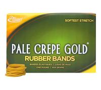 Alliance Rubber 20125 Pale Crepe Gold Rubber Bands Size #12, 1 lb Box Contains Approx. 3850 Bands (1 3/4" x 1/16", Golden Crepe)