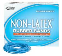 Alliance Rubber 42199#19 Non-Latex Antimicrobial Rubber Bands, 1/4 lb Box Contains Approx. 360 Bands (3 1/2" x 1/16", Cyan Blue)