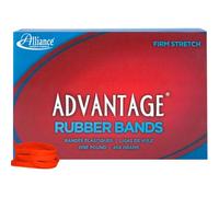 Alliance Rubber 96625 Advantage Rubber Bands Size #62, 1 lb Box Contains Approx. 450 Bands (2 1/2" x 1/4", Red)