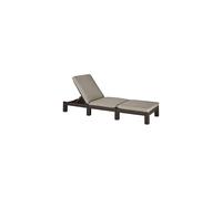 Allibert by Keter Daytona Sunlounger, Brown with Taupe Cushion