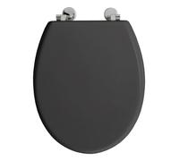 Allibert D Shaped Toilet Seat BOLIVA Glossy Grey 814098