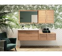 Allibert Large Bathroom Mirror SORENTO 1000x690x70mm Kendal Oak