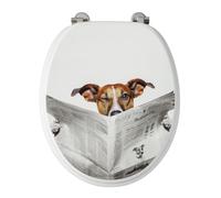 Allibert Novelty Toilet Seat BUSINESS DOG Pattern