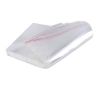 Alliebe 100 Count 30 x 40 cm Clear Cellophane Plastic Bags Self-Sealing for Cello Bags, Ideal for Clothing, T-Shirts, Trousers, Flyers, Party, Wedding, Gift Bags