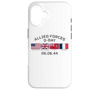 Allied Forces D-Day June 6, 1944 Black Lettering Case for iPhone 16