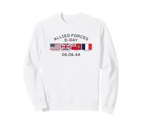 Allied Forces D-Day June 6, 1944 Black Lettering Sweatshirt