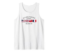 Allied Forces D-Day June 6, 1944 Black Lettering Tank Top