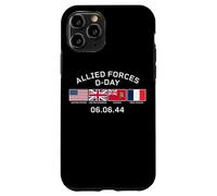 Allied Forces D-Day June 6, 1944 White Lettering Case for iPhone 11 Pro