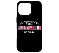 Allied Forces D-Day June 6, 1944 White Lettering Case for iPhone 16 Pro