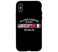 Allied Forces D-Day June 6, 1944 White Lettering Case for iPhone X/XS