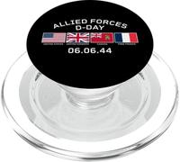 Allied Forces D-Day June 6, 1944 White Lettering PopSockets PopGrip for MagSafe