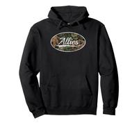 Allies Vintage Camouflage Military History Graphic Pullover Hoodie