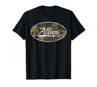 Allies Vintage Camouflage Military History Graphic T-Shirt