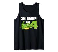 Alligator 4th Birthday Reptile Party Humor Kids Oh Snap Tank Top