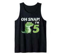 Alligator 5th Birthday Reptile Party Humor Kids Oh Snap Tank Top