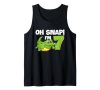 Alligator 7th Birthday Reptile Party Humor Kids Oh Snap Tank Top