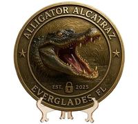 Alligator Alcatraz Challenge Coin, Florida Everglades Alligatoralcatraz coin For History fanatics1 Novelty Collection
