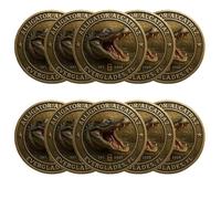 Alligator Alcatraz Challenge Coin, Florida Everglades No-Escape Metal Coins Collectible with Ferocious Gator Pattern, 2025 New Funny Gator Design, Novelty Gift for History Buffs Florida Lovers(10PCS)