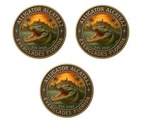 Alligator Alcatraz Humor Collectible Coin, Florida Everglades Alligator Alcatraz Coin，Suitable For History Enthusiasts As Collectibles (A-3pcs)