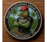 Alligator Alcatraz Inmate Mugshot Challenge Coin, Alcatraz Prison Memorabilia, Unique Florida Everglades “Prison Break” Humor Collectible, Funny Crime History Souvenir, Gator Jail Challenge Coin