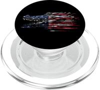 Alligator American Flag Gator Hunter Reptile Patriotic PopSockets PopGrip for MagSafe