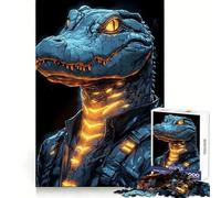 Alligator Anthropomorphic Art Animal 1000 Teenager Pieces Jigsaw Puzzle Logic Practice Quiet Fun Clean Edges Festive Gift (38x52cm)