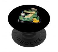Alligator Boba Pearl Milk Tea Gator Alligators PopSockets Adhesive PopGrip