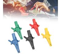 Alligator Clips, 10A 600V 1000V Insulated Alligator Clips Small Alligator Clips Electrical 5Pcs Battery Electrical Test Clip 4mm Banana Jack Clamp Car Battery Clip Banana Socket