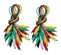 Alligator Clips Electrical, 20PCS Preminum Test Leads with Crocodile Clips, 5 Colors Jumper Wires Kit with Testing Probes for Electrical Testing with Dual Ended Insulators for Circuit Connection