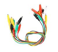 Alligator Clips Wire, 10pcs 5 Colors 50cm Double-Ended Wire Test Leads Alligator Clips Set