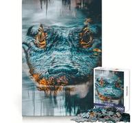 Alligator Close-Up for Adults 1000 Piece Jigsaw Puzzle Sharp Recall Calm Recreation Uniform Cut Festive Present (38x52cm)