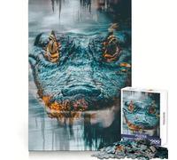 Alligator Close-Up Puzzles for Adults 1000 Piece Enhance Recall Pleasant Downtime Precision Cut (38x26cm)