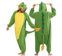 Alligator Crocodile Adult Christmas Halloween Costume Cozy Animal Pajamas One-Piece Cosplay Suit for Women and Men