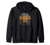 Alligator Everglades Swamp Cypress Lake Florida Gulf Zip Hoodie