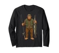 Alligator Gar Bigfoot Fisher Sasquatch Long Sleeve T-Shirt