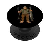 Alligator Gar Bigfoot Fisher Sasquatch PopSockets Adhesive PopGrip