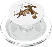 Alligator Gar Fishing Bigfoot Fisherman PopSockets PopGrip for MagSafe