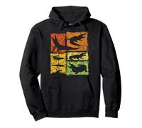 Alligator Gator Crocodile Graphic For Zoo Animal Lover Retro Pullover Hoodie
