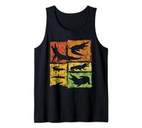 Alligator Gator Crocodile Graphic for Zoo Animal Lover Retro Tank Top