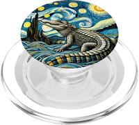 Alligator Gator Swamp Florida - Van Gogh Starry Night Style PopSockets PopGrip for MagSafe