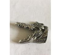 Alligator Head TG70 Made from Solid Fine English Pewter Pin Lapel badge POSTED BY US GIFTS FOR ALL 2016 FROM DERBYSHIRE UK
